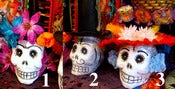 Image of Paper mache skulls