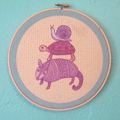 Image of THREE ANIMAL FRIENDS : wall hanging