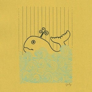 Image of ONE HAPPY WHALE : limited edition screenprint