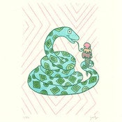 Image of SNAKES LOVE ICE CREAM : limited edition screenprint