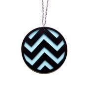 Image of chevron necklace [black/mint]