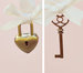 Image of lock and key - boutonniere and bouquet pin set