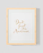 Image of "Be Awesome" Art Print