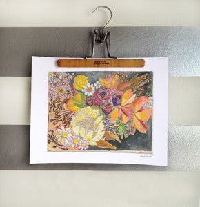 Image of flowers for hannah print 11"x17"