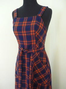 Image of 70s Lanz plaid maxi dress 