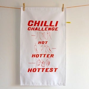 Image of Chilli Challenge tea towel - orange