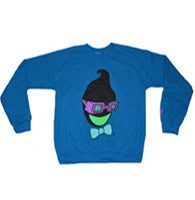 Image of $HO$HA FLIPPED CREWNECK - DEADLY BLUE 
