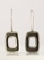 Image of Rectangle Metal Moat Drop Earrings