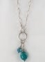 Image of Turquoise Double Bead Drop Necklace