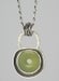 Image of Olive Jade Wrapped Bail Donut Moat Necklace