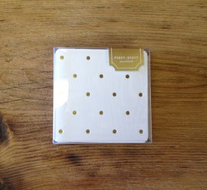 Image of Gold Polka Dot Coasters