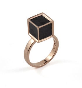 Image of Semblance Ring Ebony/Rose Gold