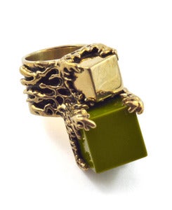 Image of Effloresce Ring Leaf/Brass