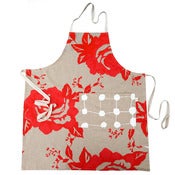 Image of apron in rose scarlet
