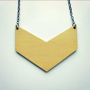 Image of Chevron // Chunky Hand-painted Wooden Chevron Pendant