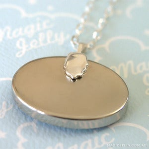 Image of Blue Budgie Oval Pendant
