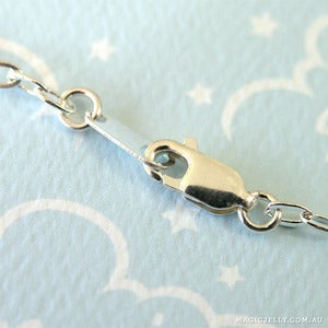 Image of Blue Budgie Oval Pendant