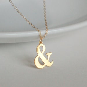 Image of Gold Ampersand Charm Necklace