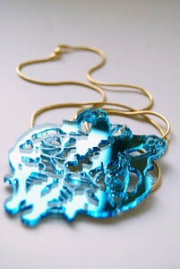 Image of Necklace : Blue Mirror