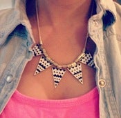 Image of Tribal Chevron Statement Necklace