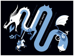 Image of jack white : jackson, TN : screenprint