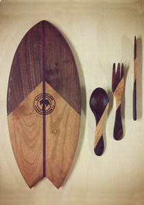 Image of Cutting board and Cutlery Set