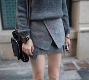 Image of Moment Wrap Skirt in Grey