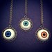 Image of Antique Brass Eyeball necklaces