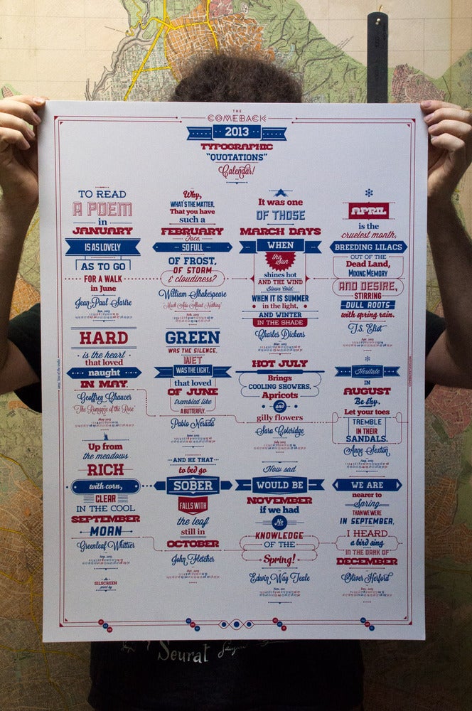 Image of 2013 Typographic / Quotation Calendar