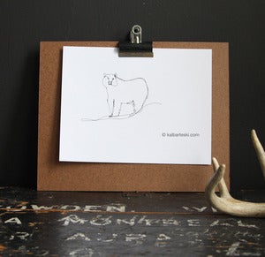 Image of POLAR BEAR 06 line drawing