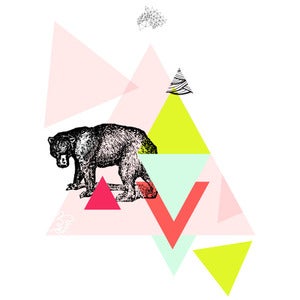 Image of Bear Geo Print