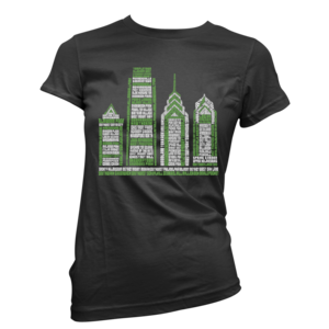 Image of Women's Philly Skyscraper Tee (Black/Green)
