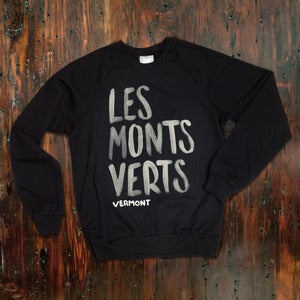 Image of Les Monts Verts Crewneck - Black