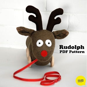 Image of Rudolph Reindeer (PDF Pattern)