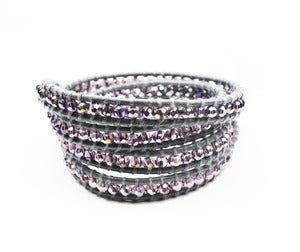 Image of Imperial Crystal & Leather Wrap Bracelet