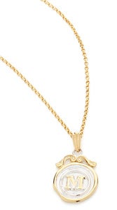 Image of Mini Personalised Gold Wax Seal Necklace  (A-Z) 