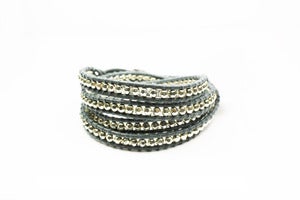 Image of PETROL Leather Wrap Bracelet