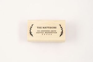 Image of CUSTOM WREATH ADDRESS STAMP