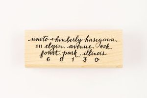 Image of CUSTOM FULL CALLIGRAPHY ADDRESS STAMP
