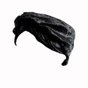 Image of Velvet Turban Headband - Black