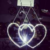 Image of Hanging Heart Earrings