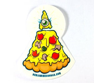 Image of ALL SEEING PIZZA sticker pack