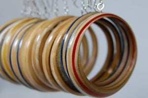 Image of Recycled Skateboard Big Hoop Earrings