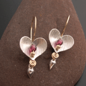 Image of Bleeding Heart Earrings Stone