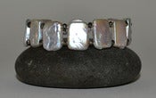 Image of White Rectangular Flat Pearls w/ Pyrite