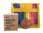 Image of Miniature Robots Coloring Book & Color Pencil Set