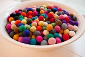 Image of DIY Garland 100 Felted Balls-Assorted Colors