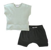 Image of Mint-Ash T-Shirt & Licorice Shorts