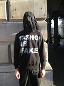 Image of FASHION IS FAKE BLACK JUMPER 