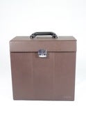 Image of Brown Leather 12" Record Box